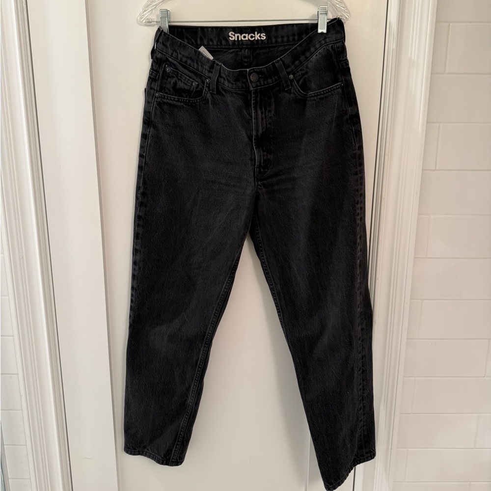 Mother (Snacks by Mother) Washed Black Jeans